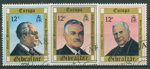 Gibraltar 1980 Europa CEPT Bedeutende Persönlichkeiten 405/07 gestempelt