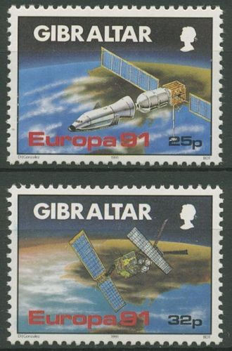 Gibraltar 1991 Europa CEPT Weltraumfahrt 613/14 postfrisch