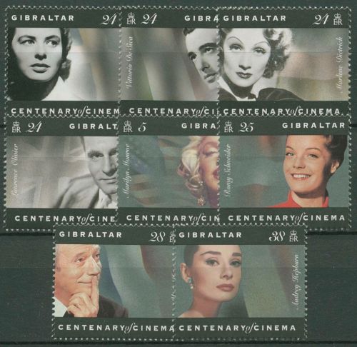 Gibraltar 1995 100 Jahre Kino Filmschauspieler 737/44 postfrisch