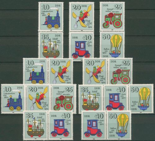 DDR 1980 Historisches Spielzeug 2566/71 ZD alle Kombinationen postfr. (SG31268)