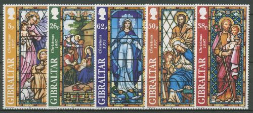 Gibraltar 1997 Weihnachten Kirchenfenster 808/12 postfrisch