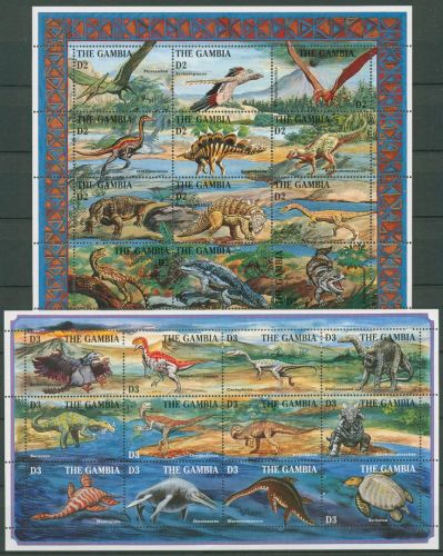 Gambia 1995 Dinosaurier Archelon Macroplata 2014/37 ZD-Bogen postfrisch (C42841)