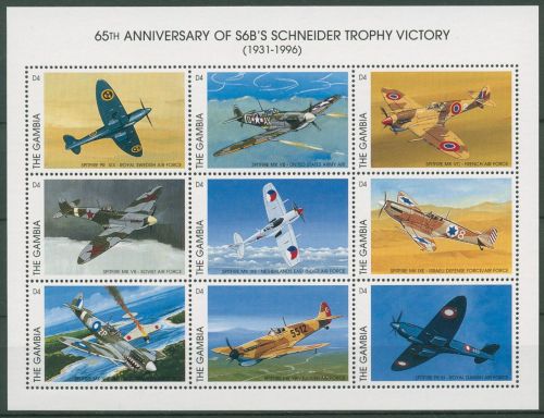Gambia 1996 Spitfire-Flugzeuge 2485/93 K postfrisch (C42855)