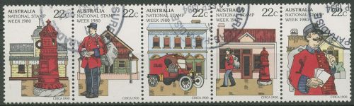 Australien 1980 Nationale Briefmarkenwoche 724/28 ZD gestempelt (C29204)