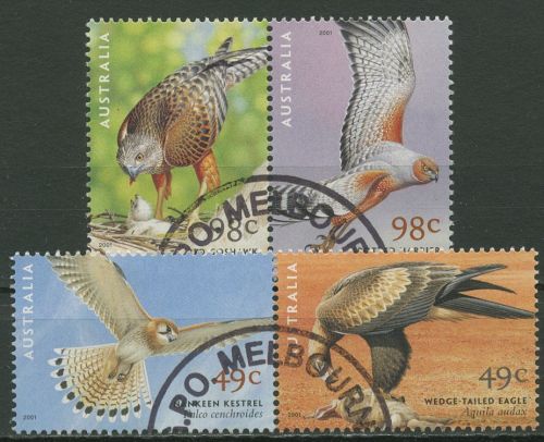 Australien 2001 Greifvögel Adler Habicht 2080/83 gestempelt