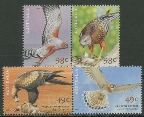 Australien 2001 Greifvögel 2080/83 postfrisch