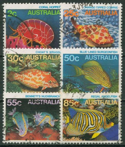 Australien 1984 Meerestiere Fische Schnecke 879/84 gestempelt