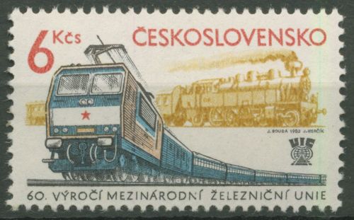 Tschechoslowakei 1982 Intern. Eisenbahnunion UIC Lokomotive 2657 postfrisch