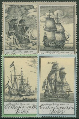Tschechoslowakei 1976 Schiffe Zeichnungen Stiche 2330/33 postfrisch