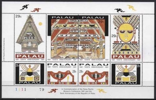 Palau 1991 10 Jahre Unabhängigkeit 474/81 Kleinbogen postfrisch (C21530)