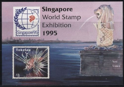 Tokelau 1995 SINGAPORE Rotfeuerfisch Block 5 postfrisch (C21583)