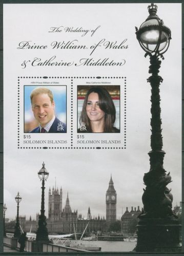 Salomonen 2011 Hochzeit Prinz William C. Middleton Block 105 postfrisch (C42877)