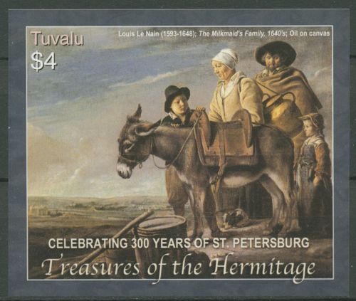Tuvalu 2004 Gemälde der Eremitage St. Petersburg Block 115 postfrisch (C42871)