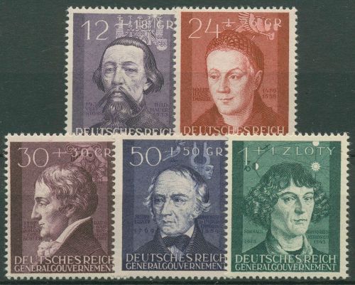 Generalgouvernement 1942 Kulturträger, 3 Jahre GG, 96/100 postfrisch