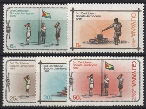 Guyana 1969 3. karibisches Pfadfindertreffen 357/61 postfrisch