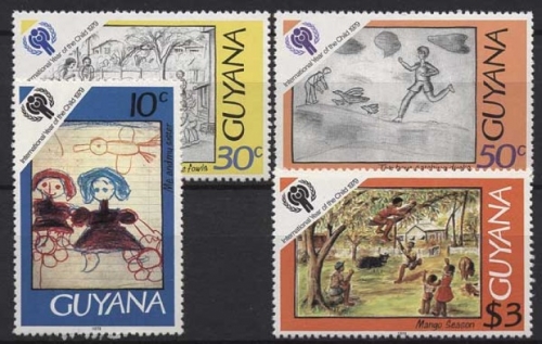 Guyana 1979 Internationales Jahr des Kindes Kinderzeichnungen 565/68 postfrisch