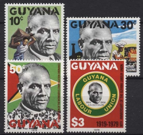 Guyana 1979 60 Jahre Gewerkschaften in Guyana 569/72 postfrisch