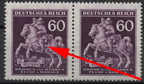 Böhmen & Mähren 113 postfrisch mit Plattenfehler III