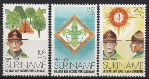 Surinam 1974 50 Jahre Pfadfinderwesen 677/679 postfrisch
