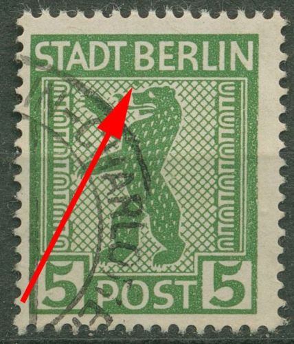 SBZ Berlin & Brandenburg 1945 Freimarke Plattenfehler 1 AA vx IV gestempelt