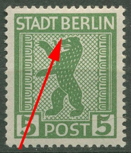 SBZ Berlin & Brandenburg 1945 Freimarke Plattenfehler 1 AA vx IV postfrisch