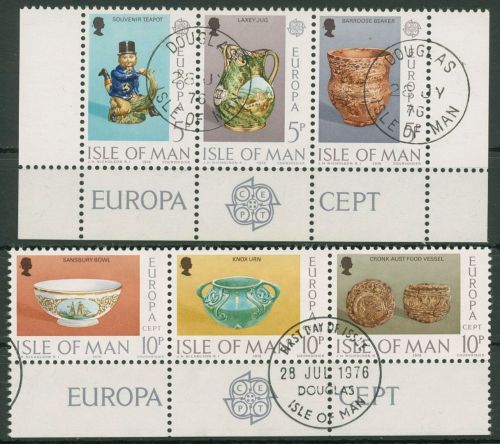 Isle of Man 1976 Europa CEPT Kunsthandwerk 82/87 ZD gestempelt