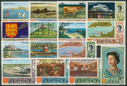 Jersey 1970 Landestypische Motive Dezimalwährung 34/48 postfrisch