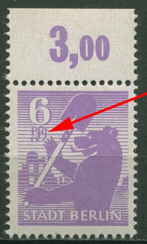 SBZ Berlin & Brandenburg 1945 Freim. mit Plattenfehler 2 Aa uy XVII postfrisch