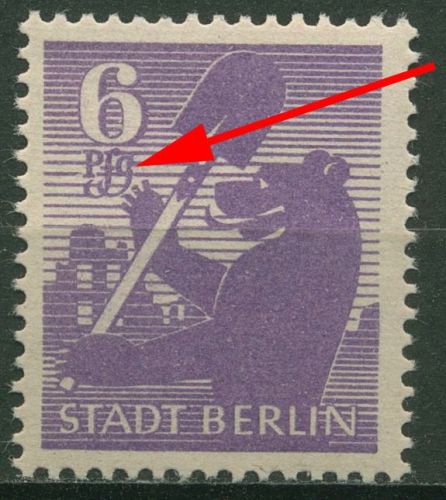 SBZ Berlin & Brandenburg 1945 Freim. m. Plattenfehler 2 Aa wb zt XVII postfrisch