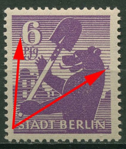 SBZ Berlin & Brandenburg 1945 Plattenfehler 2 Aa wbz f 12 A u. f 12 B postfrisch