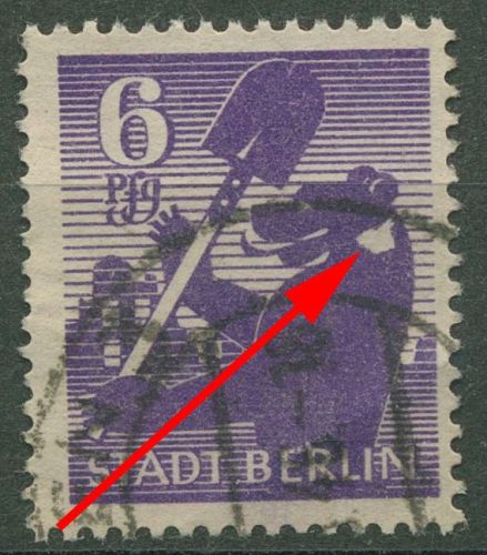 SBZ Berlin & Brandenburg 1945 Plattenfehler 2 Aa wbz PF ? gestempelt, bügig
