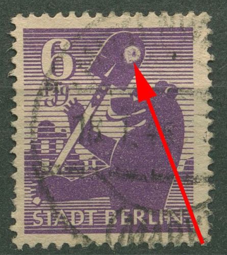 SBZ Berlin & Brandenburg 1945 Plattenfehler 2 Aa wbz PF ??? gestempelt