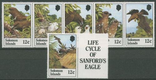 Salomonen 1982 Vögel Weißbauchseeadler 460/65 ZD postfrisch (C23011)