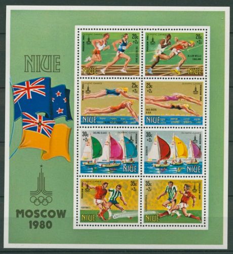 Niue 1980 Olympische Spiele Moskau Block 38 postfrisch (C21748)
