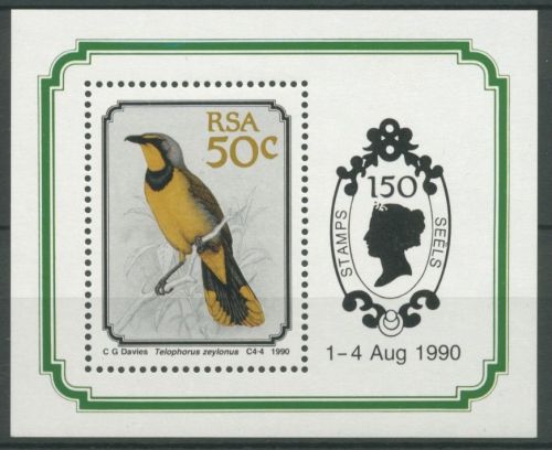 Südafrika 1990 Vögel Backbakiri Block 25 postfrisch (C24981)