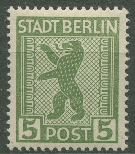 SBZ Berlin & Brandenburg 1945 Berliner Bär 1 AA vx postfrisch