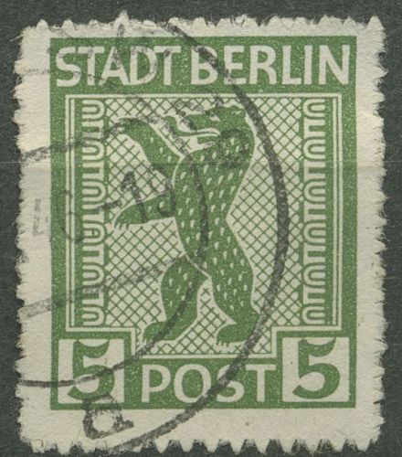 SBZ Berlin & Brandenburg 1945 Berliner Bär 1 AB vx gestempelt