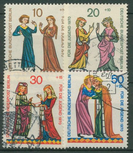 Berlin 1970 Minnesänger 354/57 gestempelt