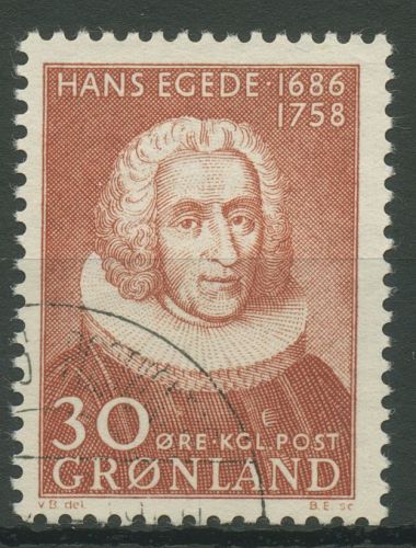 Grönland 1958 Apostel der Eskimos Hans Egede 42 gestempelt