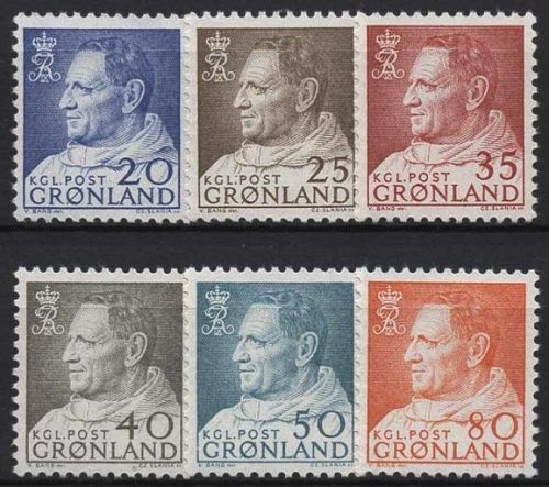 Grönland 1963 König Frederik IX. 52/57 postfrisch