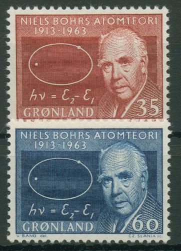 Grönland 1963 Physiker Niels Bohr 62/63 postfrisch