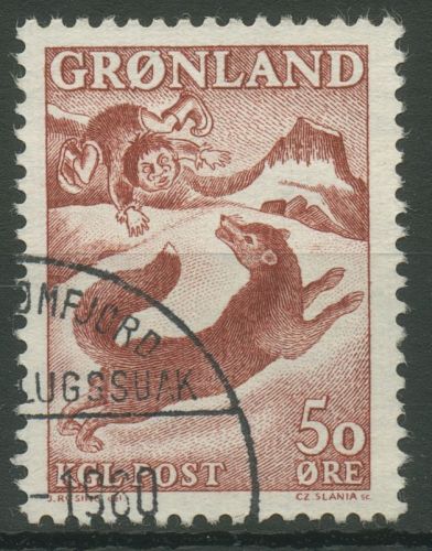 Grönland 1966 Sage "Vom Jungen und dem Fuchs" 66 gestempelt