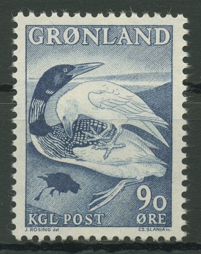 Grönland 1967 Sage "Wie der Eistaucher u. Rabe ihre Farbe bekamen" 68 postfrisch