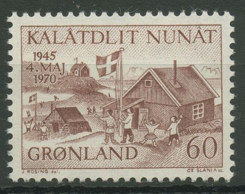 Grönland 1970 Tag der Befreiung Siedlung 76 postfrisch