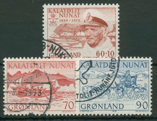 Grönland 1972 Jahrgang komplett (80/82), gestempelt