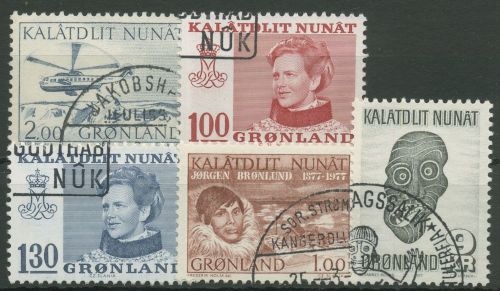 Grönland 1977 Jahrgang komplett (100/04), gestempelt