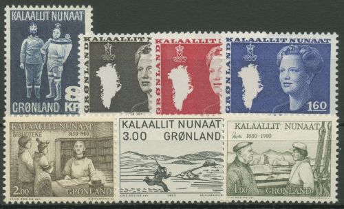 Grönland 1980 Jahrgang komplett (119/25), postfrisch