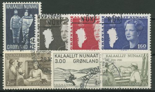 Grönland 1980 Jahrgang komplett (119/25), gestempelt