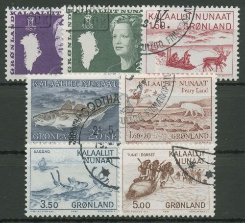 Grönland 1981 Jahrgang komplett (126/32), gestempelt