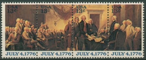 USA 1976 Unterzeichnung der Unabhängigkeitserklärung 1278/81 ZD postfrisch